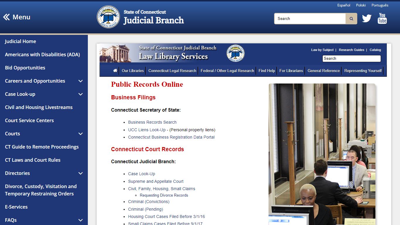 Public Records Online - CT Judicial Branch Law Library ...