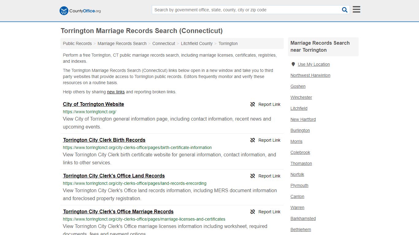 Marriage Records Search - Torrington, CT (Marriage ...